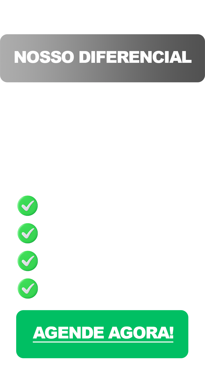 Nosso diferencial — agendamento virtual, sem fila de espera, comodidade e conforto, variedade em cortes